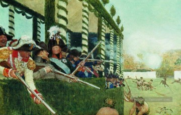 llya Repin œuvres - l’empereur Alexandre Ier et l’empereur Napoléon à la chasse 1908 Ilya Repin